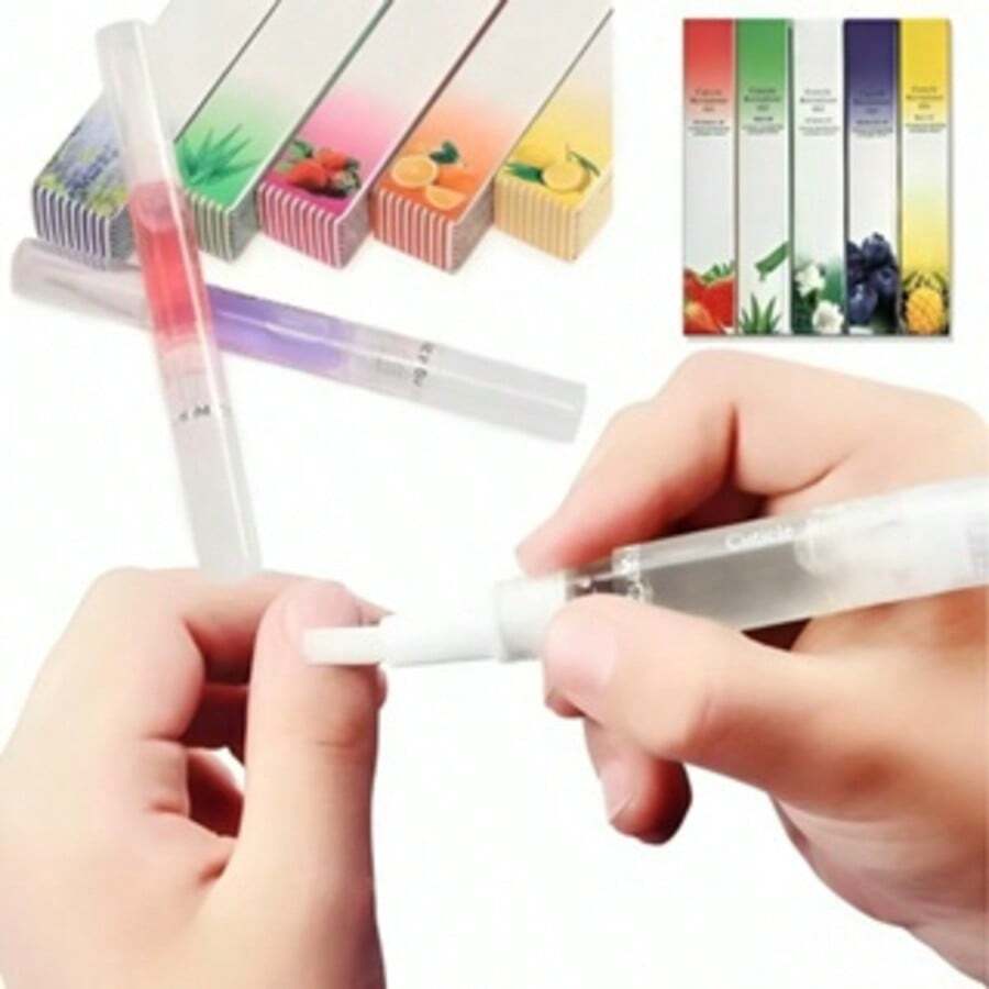 kit 12 Canetas Óleo Hidratante De Cutículas Revitalizador De Unhas Gel Fragrância Flores e Frutas