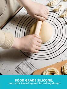 1 件防滑不粘面粉揉面垫、烘焙垫、擀面垫、厨房揉面垫
