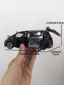 ESCBBXX 1pc Zinc Alloy Die-Cast Exterior Commercial Vehicle MPV Model Toy Car, 6.22inch Long X 2.87inch Wide X 2.32inch High, Realistic Model Toy Car With Openable Doors/Trunk, Lights, Sound Effects, Rolling Tires, Detailed Interior, Suitable For Children Boys Birthday Festival Gift Toy Car Collection