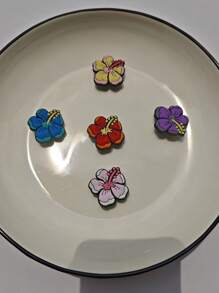 5pcs Colorful Elegant Small Flowers, DIY Fashion Sandal Accessories, Detachable Sandal Decoration