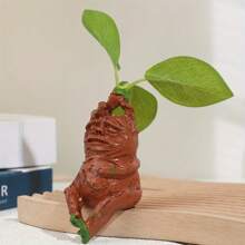 1pc, Funny Leaf Dwarf Resin Garden Forest Decoration, Mandrake Resin Statue, Micro Landscape Ornament, Outdoor Garden, Patio, Living Room, Bedroom, Outdoor, Decorative Resin Crafts