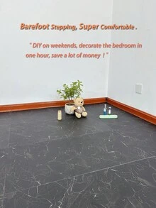 10片装大尺寸大理石纹自粘地板砖，房间装饰PVC乙烯基地板。即撕即贴，厨房瓷砖贴纸，卧室装饰可移除壁纸。家居装饰即撕即贴地板。浴室防水瓷砖贴纸。防滑乙烯基地板。墙面艺术装饰，乙烯基壁纸，墙贴。两种尺寸：30厘米和40厘米（11.8英寸和15.8英寸）。 - 彩色 - 查看 10