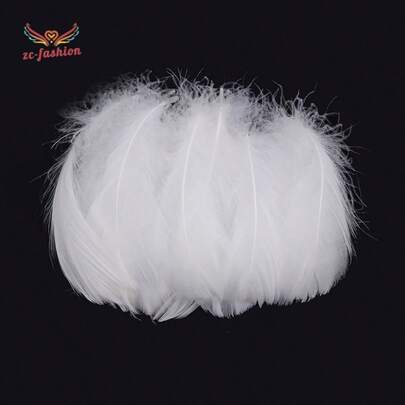 100pcs 6~12cm Colored Goose Feathers Middle Size Natural Swan Feather For Home Wedding Party Decoration Craft Needlework Handicrafts Plumes