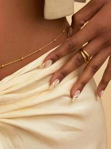 1 pezzo Catena da vita monoblocco in rame minimalista da donna, accessorio bikini