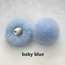1 pieza Pasador de ropa con imitación de cola de conejo, modelo de bola de pelo esponjoso, accesorio decorativo de conejo de peluche lindo - Multicolor - Ver 19