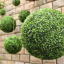 Palla decorativa di erba plastica finta di eucalipto, decorazione da interno per negozi, supermercati, matrimoni, soffitti creativi, decorazione da giardino