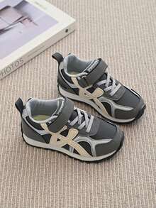 Zapatos ligeros y casuales para niños con diseño de colorblock - Gris - Ver 3