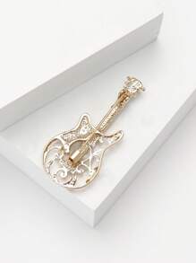 1pc Music Guitar Brooch For Women,Instrument Brooches,For Bag, Sweater, Coat, Hat, Shoes, Dress, Suit