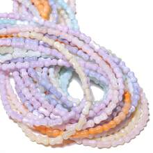 4*8mm 骨头形彩色贝壳珠散珠隔珠饰品制作 DIY 手链项链配件 15 英寸