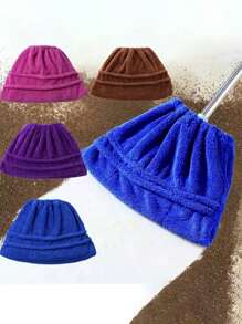 1pc Super Soft Microfiber Mop Head Cover - Suitable For Living Room, Bedroom, Bathroom And Floor Cleaning - Flat Floor Mop, Washable, Durable And Replaceable Mop, Dry And Wet Dual-Purpose, Easy To Clean, Cleaning Product, No Battery Required For Operation