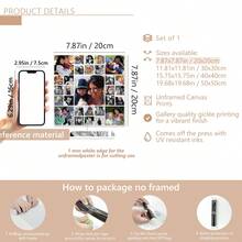 1Pc Personalized Photos To Canvas Print - Canvas Prints With Your Photos On Custom Wall Art For Bedroom, Living Room, Wedding, Baby, Pet, Family, Love, Couple, Friend, Picture, Photo, Framed Wall Art, Gift, Best Friend Gift, Family Gift, Birthday Gifts,Graphic Print - Multicolor - View 11