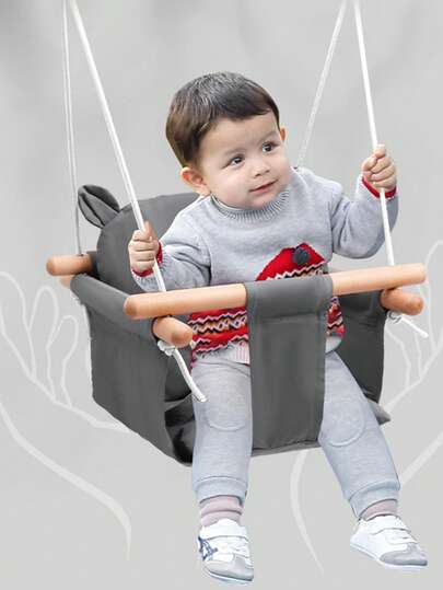 Children's Teddy Bear Cloth Bag Swing Indoor Door Frame Baby Swing And Linen Canvas Swing For Infants And Young Children Home Play Equipment