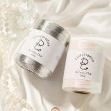 Shiny Metallic Yarn Cord 1mm - 450m Roll For Crochet & Macrame | Silver, Pink, Gold Thread Craft Supplies | DIY Christmas Decorations, Bags, Home Decor & Knitting Projects