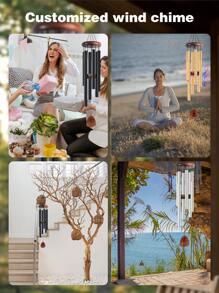 (Customized) Outdoor Large Wind Chimes, Memorial Wind Chimes, Soothing Tones, Large Aluminum Wind Chimes, Outdoor Soothing Melody Wind Chimes, Suitable For Mothers, Colleagues, Bosses, Teachers, Nurses, Friends, Retirement Happy Gifts, Farewell Gifts, Zen Yoga Garden Courtyard Decoration