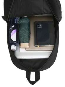 Men's School Season Canvas Simple Backpack - Men's Korean Version Backpack - Large Capacity Middle School Bag - Computer Travel Bagback To School Essentials - Multicolor - View 3