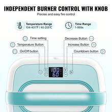 Heat Press Machine, 12 X 10 Inches Portable Heat Press, Dual-Tube Even Heating, Heat Transfer Machine With Precise Temp Control And Auto-Off, Sublimation Machine For T-Shirts/Bags, Green+White - 查看 4
