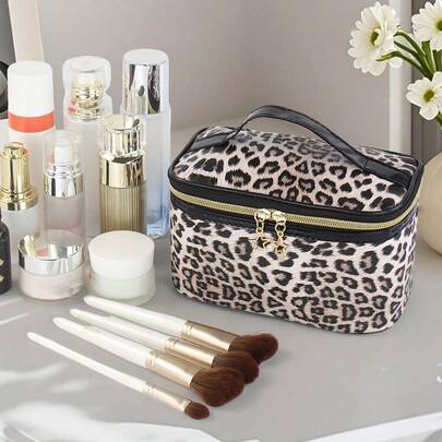 1pc Women's Makeup Tools Storage Cosmetic Bag, Travel Skincare Organizer, Classic Leopard Print Large Capacity Makeup Pouch, Lady Essentials Bag, Room Decor, Bags, Makeup Bag, Travel, Make Up Bag, Travel Essentials, Organizer, Storage, Travel Essential, Makeup Organizer, Makeup Bags, Toiletry Bag, Desk Organiser, Makeup Bag, Make Up Pouch, Make Up Bags, Makeup Bag, Travel, Makeup Pouch, Bag, Make Up Pouch, Travel Essentials, Makeup Bags, Travel Essential, Small Makeup Bag,Large Capacity,Large Makeup Bag,Christmas Gifts,Travel,Gifts For Women Travel Essential,Pouch,Clutch / Small Handbag, Makeup Organizer,Brush Holder,Mini Pouch,Large Capacity Pouch,Gifts For Women,Christmas Gifts,Gift Ideas For Women,Makeup Pouch,Travel Essential
