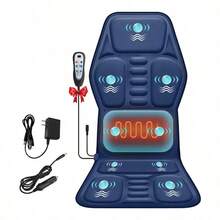 NUEVO Masajeador de espalda de 9 modos para cojín de asiento de automóvil, silla masajeadora corporal con calefacción - como en la foto - Ver 1