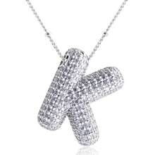 1 Stück modischer, eleganter Kristall-Strass-Buchstabenanhänger-Kette in Goldfarbe für Frauen