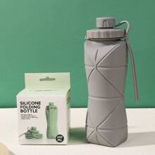 In Stock Silicone Collapsible Portable Water Bottle, Outdoor Sports Water Cup, Creative Gift Straw Cup