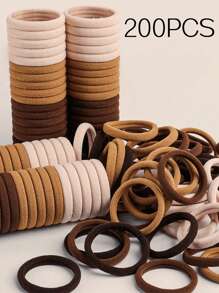 20/200pcs Pieces Of Khaki Nude Invisible Headband Elastic Towel Headband Daily Style Makeup Travel Essential School Opening Gift, Red Gift Box New Couple Gift