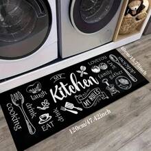 1 pieza Alfombra suave de cocina, Felpudo lavable antideslizante, Alfombra camino, Felpudo, Juego de alfombrillas de baño, sala de estar, lavandería, Alfombra de área, Decorativa apta para cocina, sala de estar, entrada, balcón, decoración del hogar, anti-suciedad, cafetería, bar, fiesta, regalo festivo, Alfombra de piso de dormitorio, Alfombra de baño, Decoración de habitación, Decoración de cocina, Diseño de reno en marco azul y blanco a rayas de fondo colorido