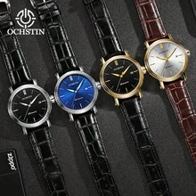 OCHSTIN Herrenuhren Mechanische Automatik Lederarmband Business Auto Datum Männliche Armbanduhr Gentleman Wasserdicht Mode Uhr Geschenk Für Männer