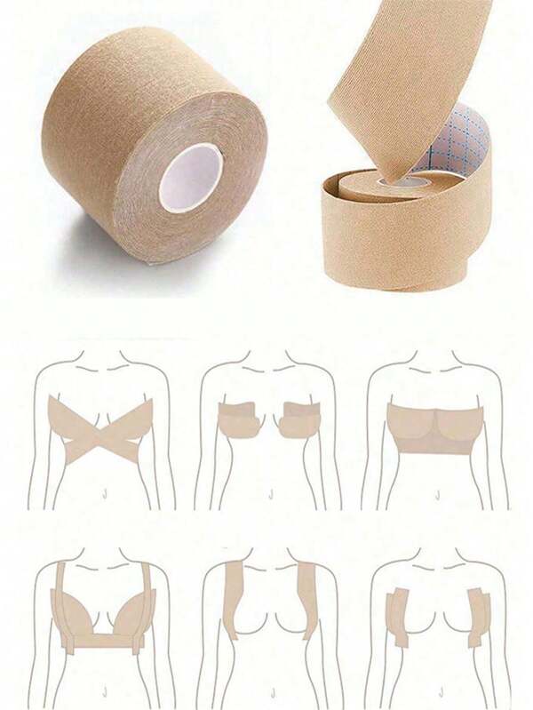 Bandă adezivă pentru sâni - Bandă adezivă pentru sâni mari, bandă adezivă pentru ridicarea sânilor, bandă dublu adezivă cu cupe A-G pentru femei, accesorii pentru sală, bandaje sport