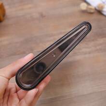 1pc Flat Water Bottle,380ml Portable Plastic Transparent Water Bottle A5 Plastic Memo Paper Travel Flask For School Activity Outdoor Gym Cycling Hiking
