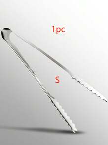 1/2pcs Stainless Steel Ice Tongs, Practical Sugar Tongs, Ice Coffee Self-Service Barbecue Food Tongs, Barbecue Supplies, Fruit Tongs, Cube Sugar Tongs, Multifunctional Ice Tongs, Kitchen Utensils