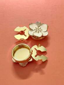 2pcs Button Cover For Shirt Flower Cufflinks Covers Flower Sleeve Button Clip On Button For Dress Wedding Tux Decoration Button Clothing Accessories Gifts