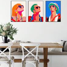 ONE PIECE 3 piezas de arte de pared popular de One Piece - ZORO, SANJI, KID, CHOPPER, BROOK y próximamente en los pósters de arte de dibujos animados del anime de One Piece (sin marco)