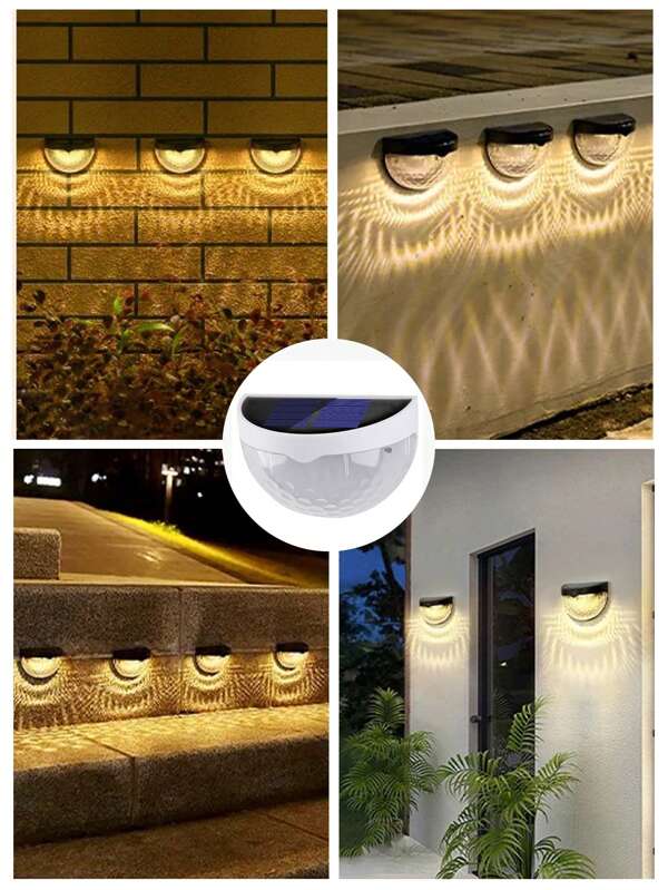 2PCS Solar Lights Outdoor, Waterproof LED Wall Wash Lights, Home Garden Decor Fence Lights, Solar Wall Lights For Stairs, Fence, Shed