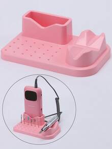 美甲钻机打磨机亚克力收纳盒24孔美甲钻头架收纳化妆品收纳架展示美甲工具 - 彩色 - 查看 15