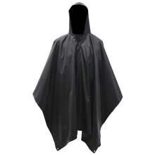 1 件户外三合一连帽防水雨衣，防风雨衣，多功能，适合徒步旅行、骑自行车，配有储物袋，黑色