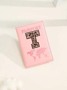1 buah Dompet Paspor Motif Leopard Huruf A-Z, Sampul Paspor Motif Bahan PU, Sampul Paspor Warna Pink untuk Bisnis, Perjalanan, Tas Paspor Penerbangan untuk Kembali ke Sekolah, Perjalanan, dan Penerbangan - Berwarna merah muda - View 18
