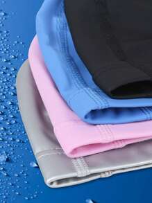 Set de 3 gorros de natación impermeables - Talla grande unisex - Protección de orejas, adecuado para cabello largo y rizado - Ideal para entrenamiento de adultos