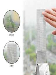 2/3/6 Rolls Anti-Mosquito Screen Repair Tape, Window Barrier Repair Tape, Door And Window Water Flow Hole Repair Sheet, Strong Adhesive Fiberglass Mesh Repair Tape, Self-Adhesive Mesh Tape Suitable For Repairing Window Screens, Designed To Repair Broken Holes And Prevent Insects Such As Mosquitoes From Entering, Screen Patch Repair Kit