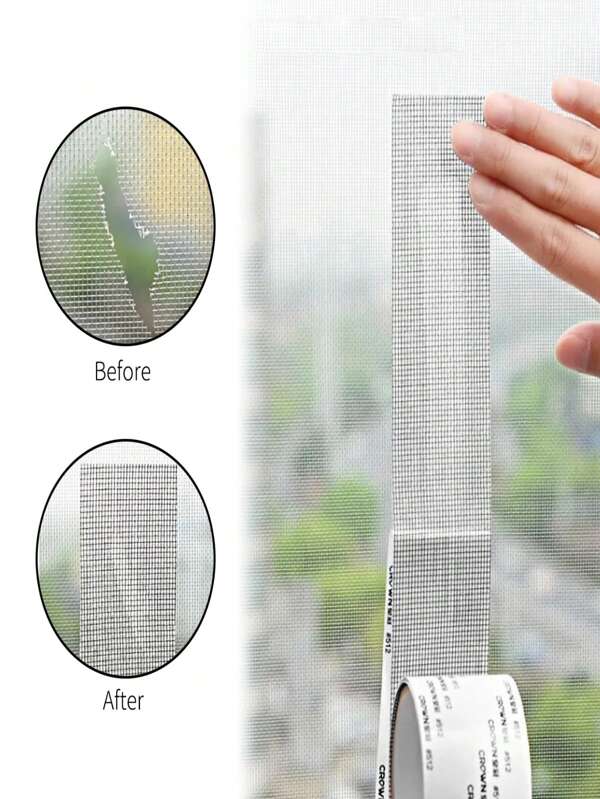 2/3/6 Rolls Anti-Mosquito Screen Repair Tape, Window Barrier Repair Tape, Door And Window Water Flow Hole Repair Sheet, Strong Adhesive Fiberglass Mesh Repair Tape, Self-Adhesive Mesh Tape Suitable For Repairing Window Screens, Designed To Repair Broken Holes And Prevent Insects Such As Mosquitoes From Entering, Screen Patch Repair Kit