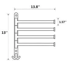 Oil Rubbed Bronze Towel Bars For Bathroom Wall Mounted Swivel Towel Rack - 1 - View 6