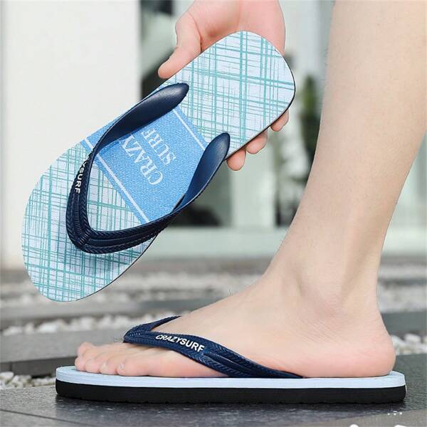 Summer New Men's Flip Flops, Outdoor Sports Casual Thong Sandals, Anti-Slip Durable Slippers