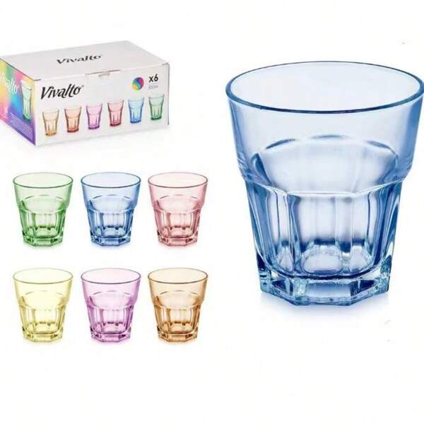 LD Alleria-Vaso de vidrio 300ml surtido 6 colores