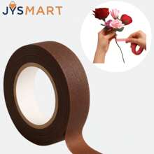 3 rollos de cinta envolvente de color marrón con estampado floral, para manualidades y decoración con flores artificiales en el jardín