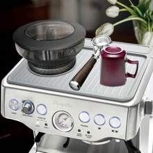 Alfombra para café apta para Breville 870/880, felpudo antideslizante para espresso, estación de compactación para accesorios de máquina de espresso, alfombrilla de silicona, resistente al calor e impermeable, 11 in X 9.25 in, color negro vuelta al colegio
