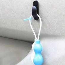 4pcs Black Self-Adhesive Car Hooks - Convenient Car Interior Bag & Organizer Hooks - Black - View 8