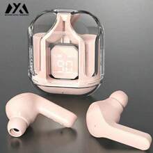 MEIYIXING DIGITAL TECHNOLOGY MEIYIXING Transparent TWS Wireless Earbuds, With LED Power Display Screen, Sports And Exercise In-Ear Headphones, Volume Control, Compatible With Smartphones, Capacitive Microphone, High-Quality Music, 200mAh Long Battery Life, Single-Play Duration Up To 2-5 Hours