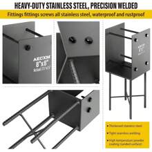 Soporte de ménsula en forma de U para poste de cerca de uso pesado de 8"X8" (realmente 7.5"X7.5"), soporte de poste de concreto húmedo para barandillas de terrazas, cercas, cenadores y cimentación de concreto húmedo (gris oscuro-1 paquete). Almacenamiento para dormitorio de vuelta al colegio