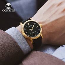 OCHSTIN Herrenuhren Mechanische Automatik Lederarmband Business Auto Datum Männliche Armbanduhr Gentleman Wasserdicht Mode Uhr Geschenk Für Männer