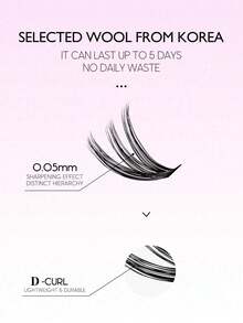 640pcs Individual Eyelash Clusters, High Capacity, 30D+40D+50D D-Curl Flare, 8-16mm, DIY Eyelash Clusters, Natural Makeup Effect, Thick & Long, Super Soft & Lightweight, Reusable, Single Strand Segmented False Eyelashes, Eyelash Extension Kit Includes Makeup Tools And 2 Eyelash Brushes, Suitable For Beginners For Home Or Outdoor Use, Applicable For Daily Life, Weddings, Parties, Music Festivals, Mother's Day And Other Occasions - 黑色 - 查看 9