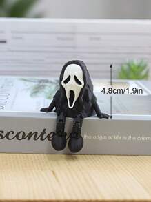 Mini fantôme noir/blanc, figurine de chorale de fantômes, modèle de scène d'Halloween mini-citrouille homme, décoration de maison, blague, petit cadeau en résine amusant